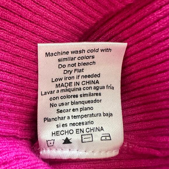 On Twelfth Top Womens Small Hot Pink Sheer Puff Sleeve Dainty Milkmaid Coquette - Picture 10 of 12